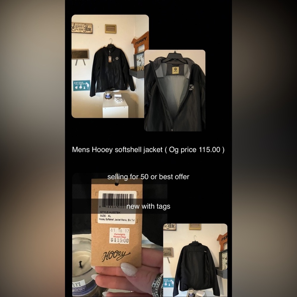 Mens Hooey jacket zip up. New with tags